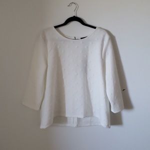 NWT Anthropologie W5 Polka Dot White Sweater Med